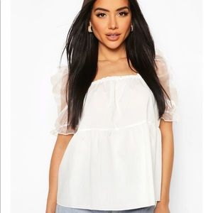 Boohoo White Blouse